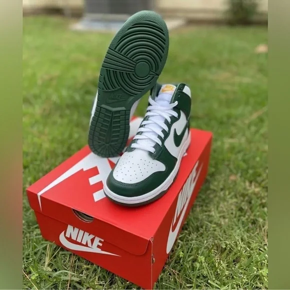 Nike Dunk High Australia Noble Green White Gold DD1399-300 - Picture 5 of 16